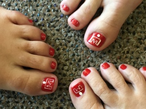 Elizabeth, Katie and I managed to fit in a pedicure this morning.  Aren't they awesome?!?!?!