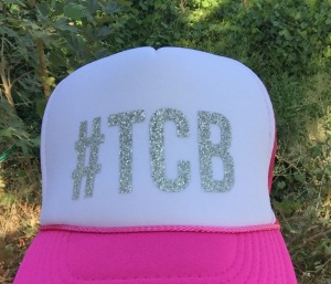 Of course I had to put my new hashtag on a pink trucker hat.