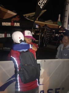 One of my favorite pictures. Me hugging Amanda at the finish line. 